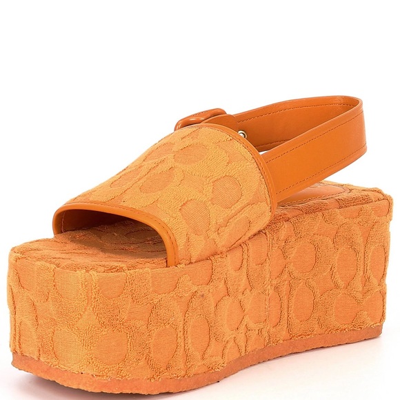 NIB Coach Noelle Terry Cloth Sandals - Picture 2 of 12